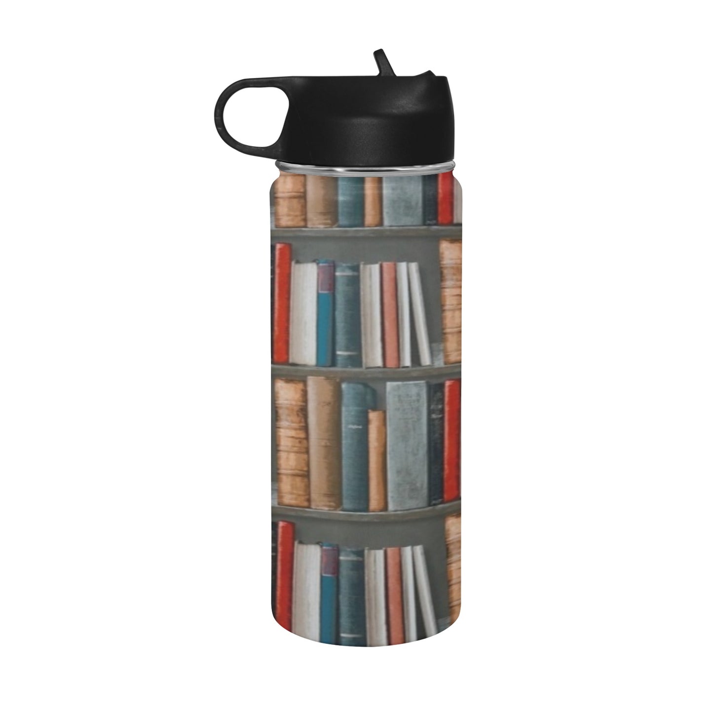 Books Insulated Water Bottle with Straw Lid (18 oz) Insulated Water Bottle with Straw Lid Printed Offshore