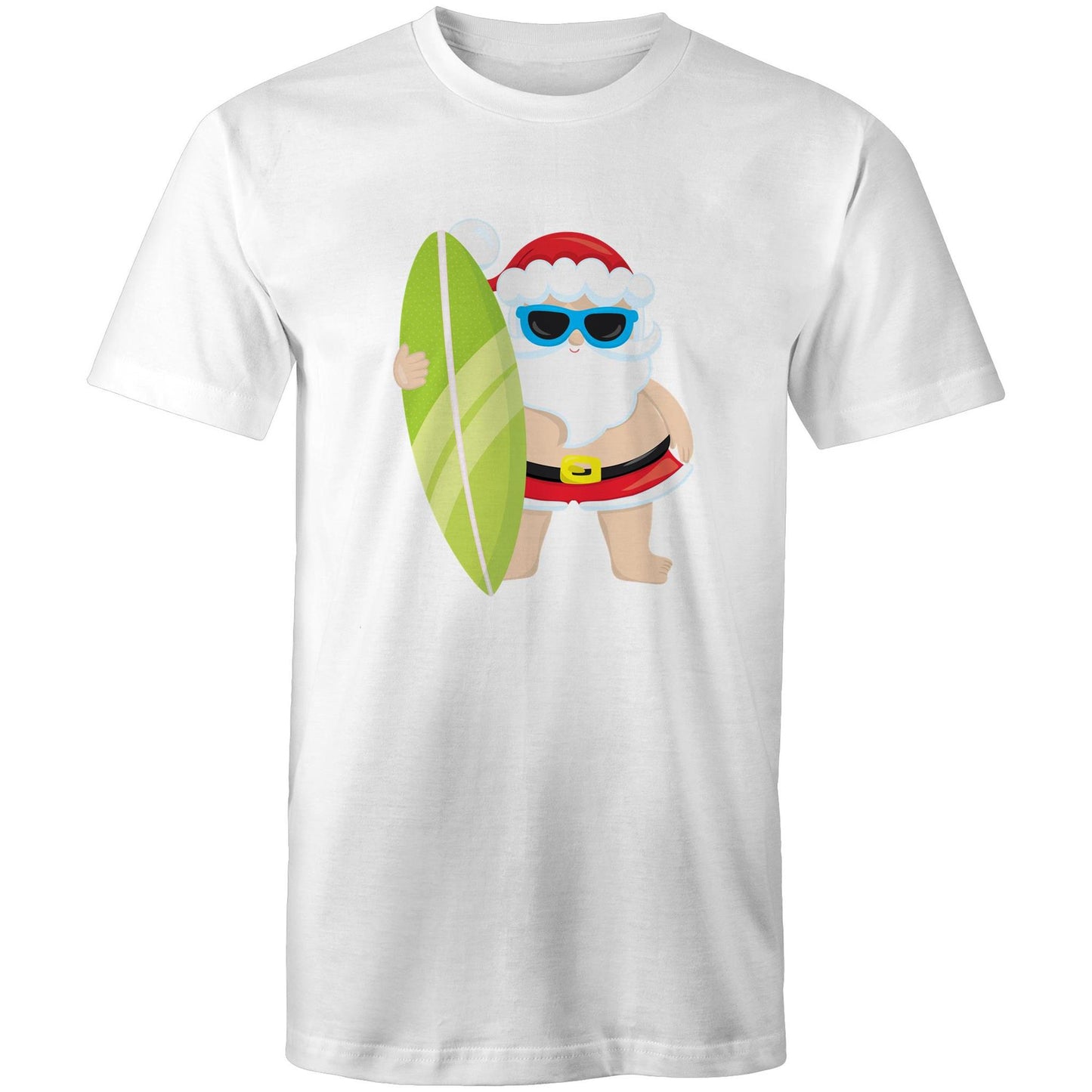 Surf Santa - Mens T-Shirt White Christmas Mens T-shirt Merry Christmas