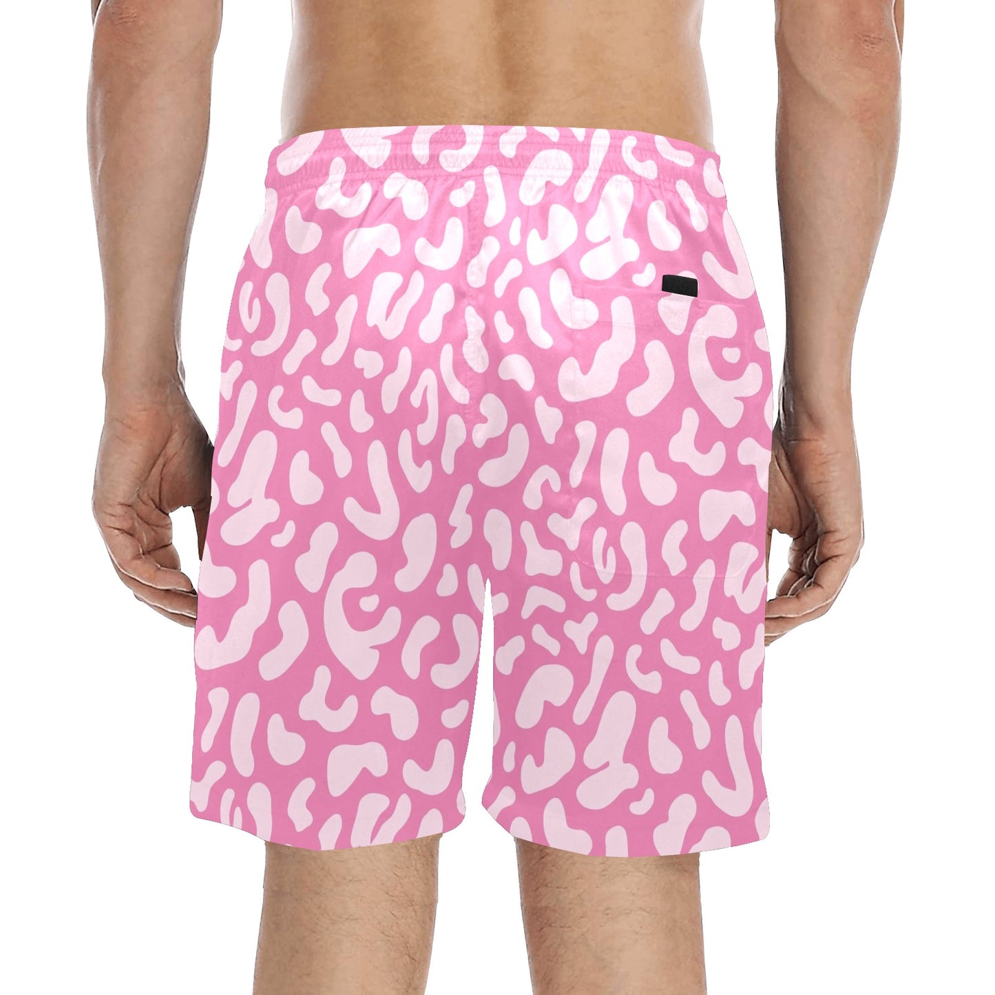 Pink Leopard - Men's Mid-Length Beach Shorts Men's Mid-Length Beach Shorts animal Printed Offshore