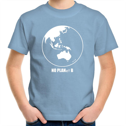 No Planet B - Kids Youth Crew T-Shirt Carolina Blue Kids Youth T-shirt Environment