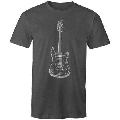 Guitar - Mens T-Shirt Asphalt Marle Mens T-shirt Mens Music