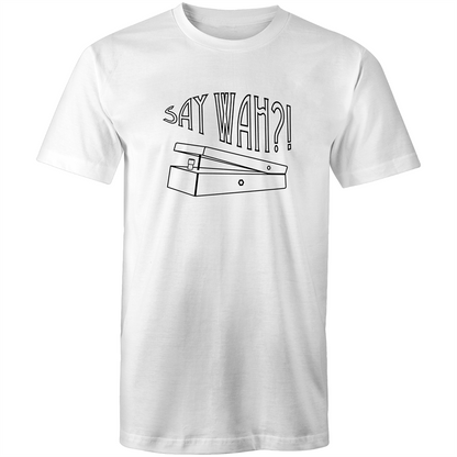 Say Wah - Mens T-Shirt White Mens T-shirt Funny Mens Music
