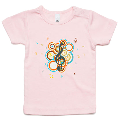 Groovy Music - Baby T-shirt Pink Baby T-shirt kids Music Retro