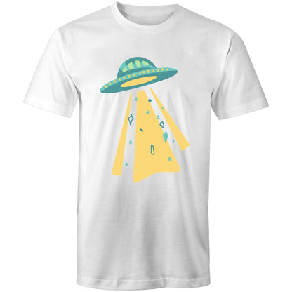 UFO - Mens T-Shirt White Mens T-shirt Mens Retro Sci Fi Space