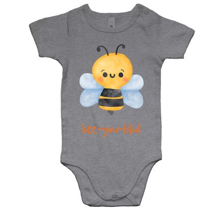 Bee-you-tiful - Baby Bodysuit Grey Marle Baby Bodysuit animal
