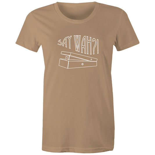 Say Wah - Women's T-shirt Tan Womens T-shirt Music Womens