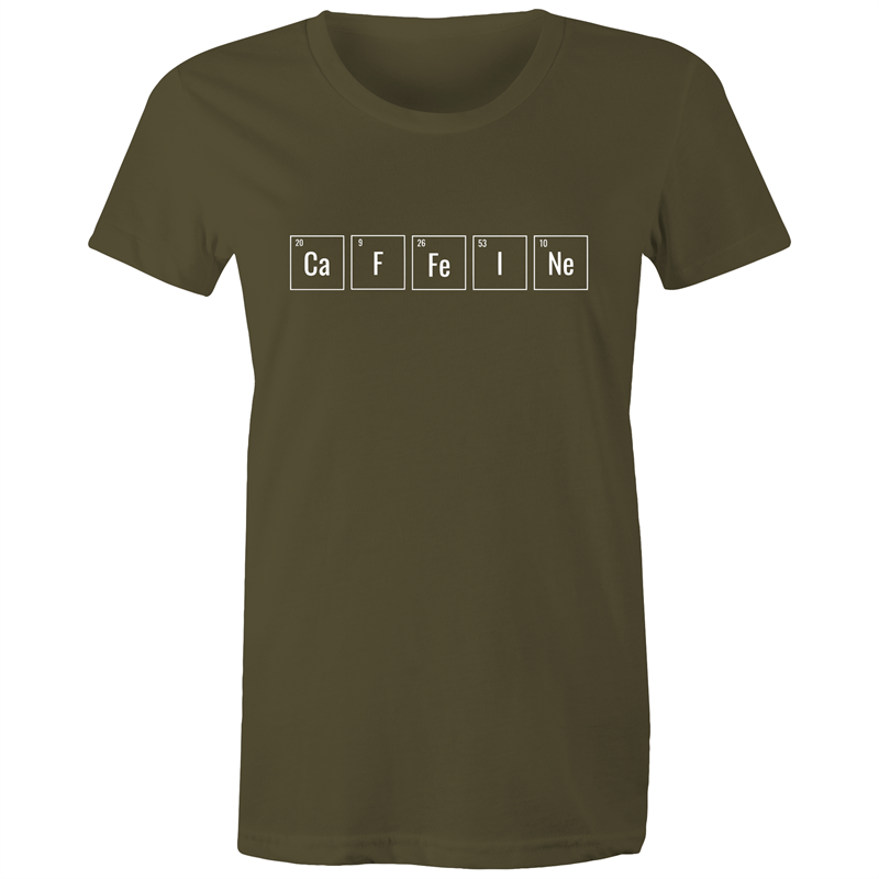 Caffeine Symbols - Women's T-shirt Army Womens T-shirt Coffee Science Womens