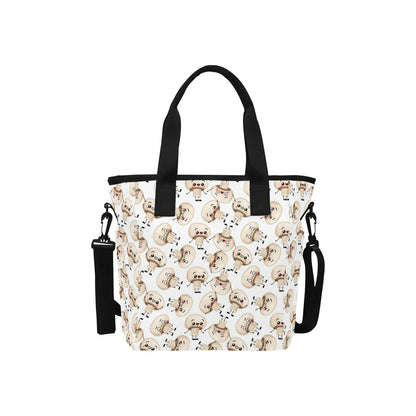 Cute Mushrooms - Tote Bag with Shoulder Strap Nylon Tote Bag