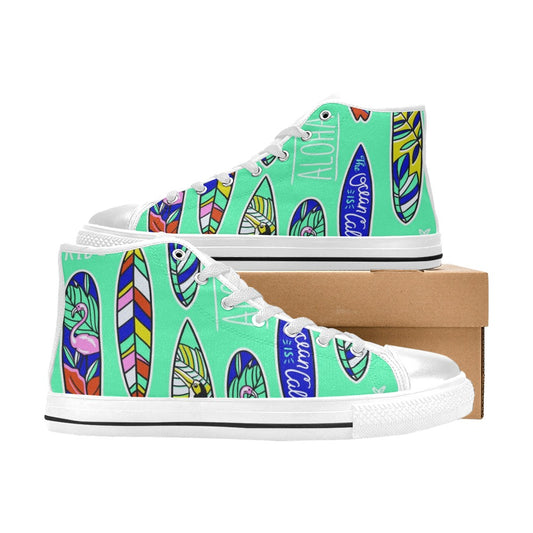 Surfboards - High Top Canvas Shoes for Kids Kids High Top Canvas Shoes Printed Offshore