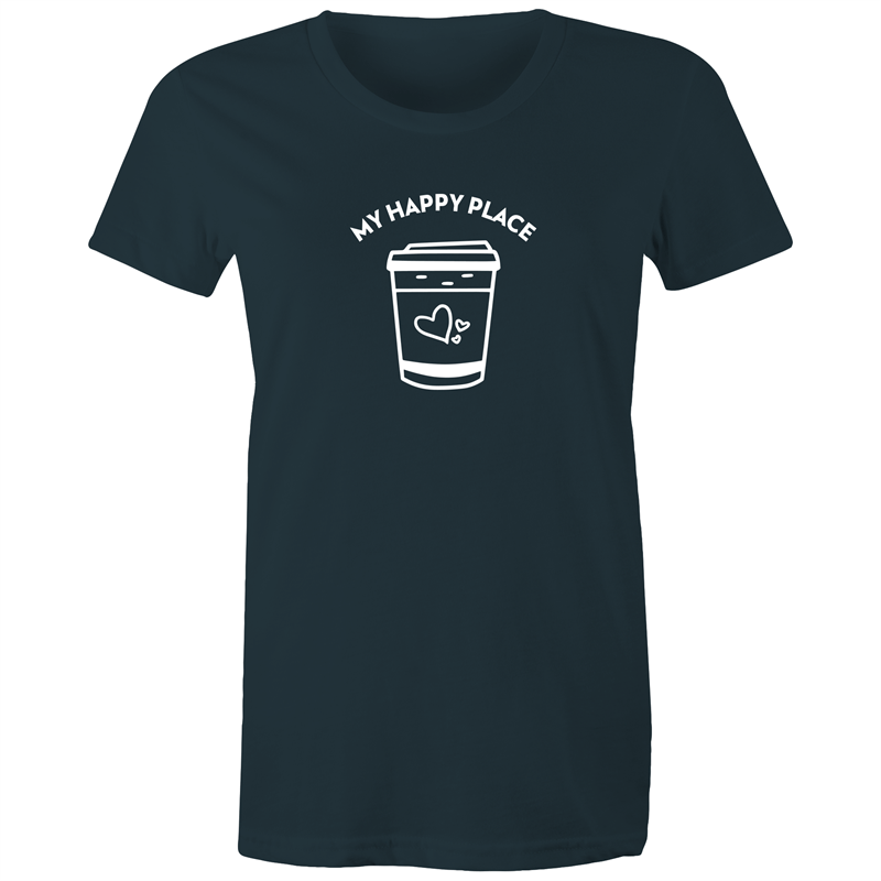 My Happy Place - Women's T-shirt Indigo Womens T-shirt Coffee Womens