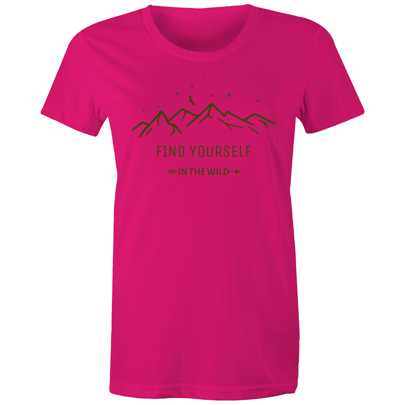 Find yourself In The Wild - Women's T-shirt Fuchsia Womens T-shirt Environment Womens