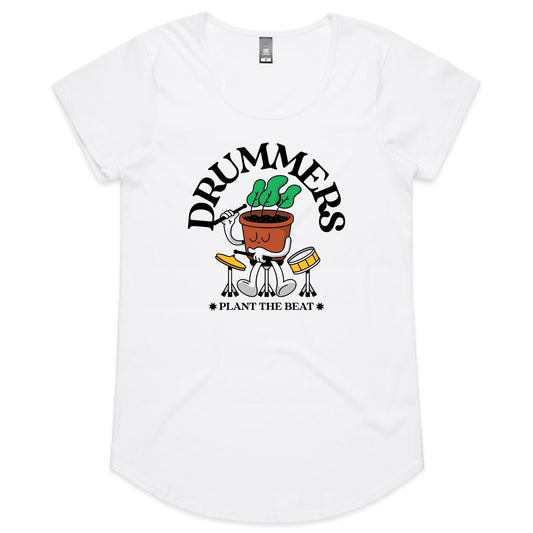 Drummers - Womens Scoop Neck T-Shirt White Womens Scoop Neck T-shirt Music Plants