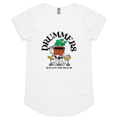 Drummers - Womens Scoop Neck T-Shirt White Womens Scoop Neck T-shirt Music Plants