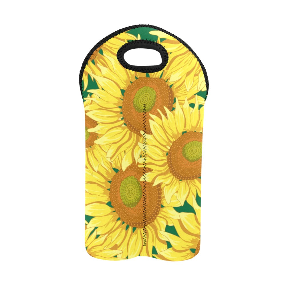 Sunflowers - 2-Bottle Neoprene Wine Bag 2 Bottle Wine Bag Printed Offshore