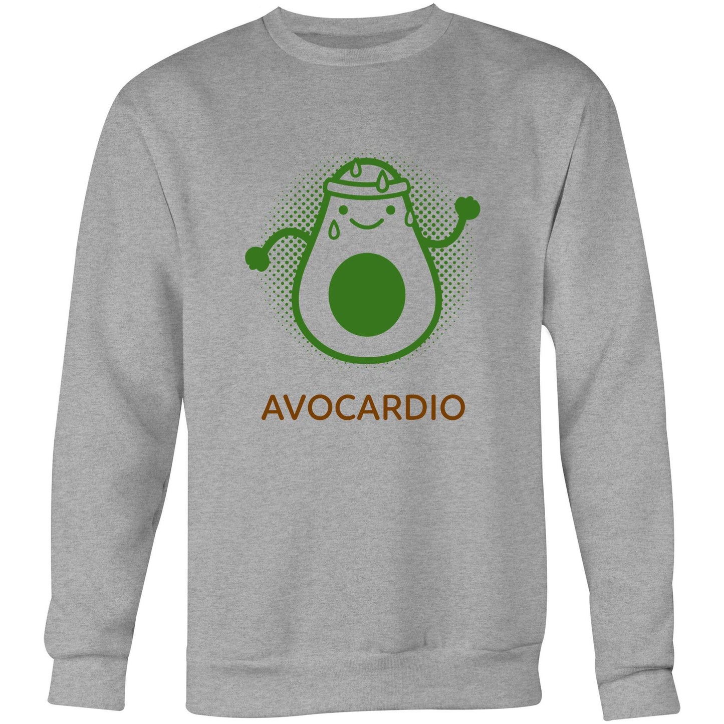 Avocardio - Crew Sweatshirt Grey Marle Sweatshirt Mens Womens