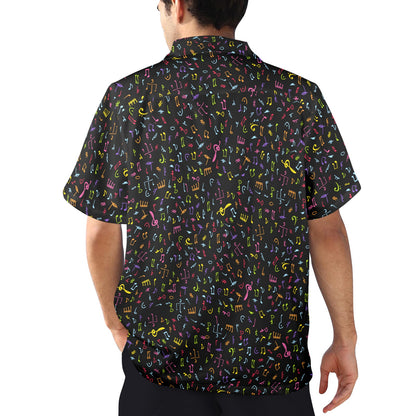 Music Notes - Mens Hawaiian Shirt Mens Hawaiian Shirt