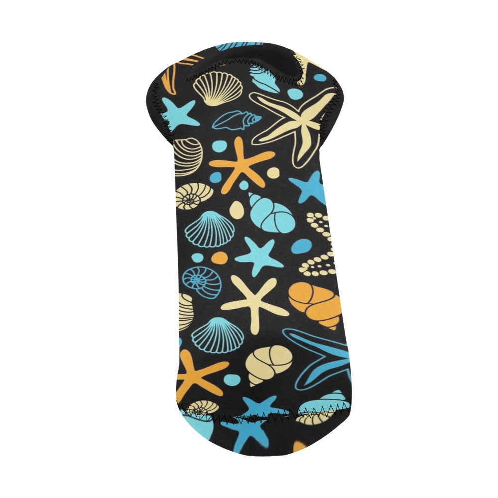 Starfish And Shells - Neoprene Wine Bag Wine Bag Printed Offshore