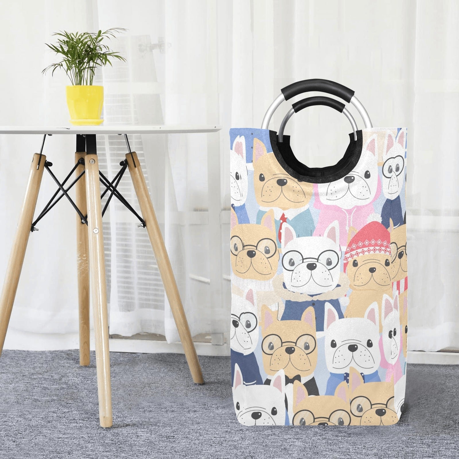 Dog Crowd - Square Laundry Bag Square Laundry Bag Printed Offshore