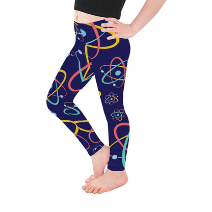 Atoms - Kid's Ankle Length Leggings Kids Leggings Printed Offshore