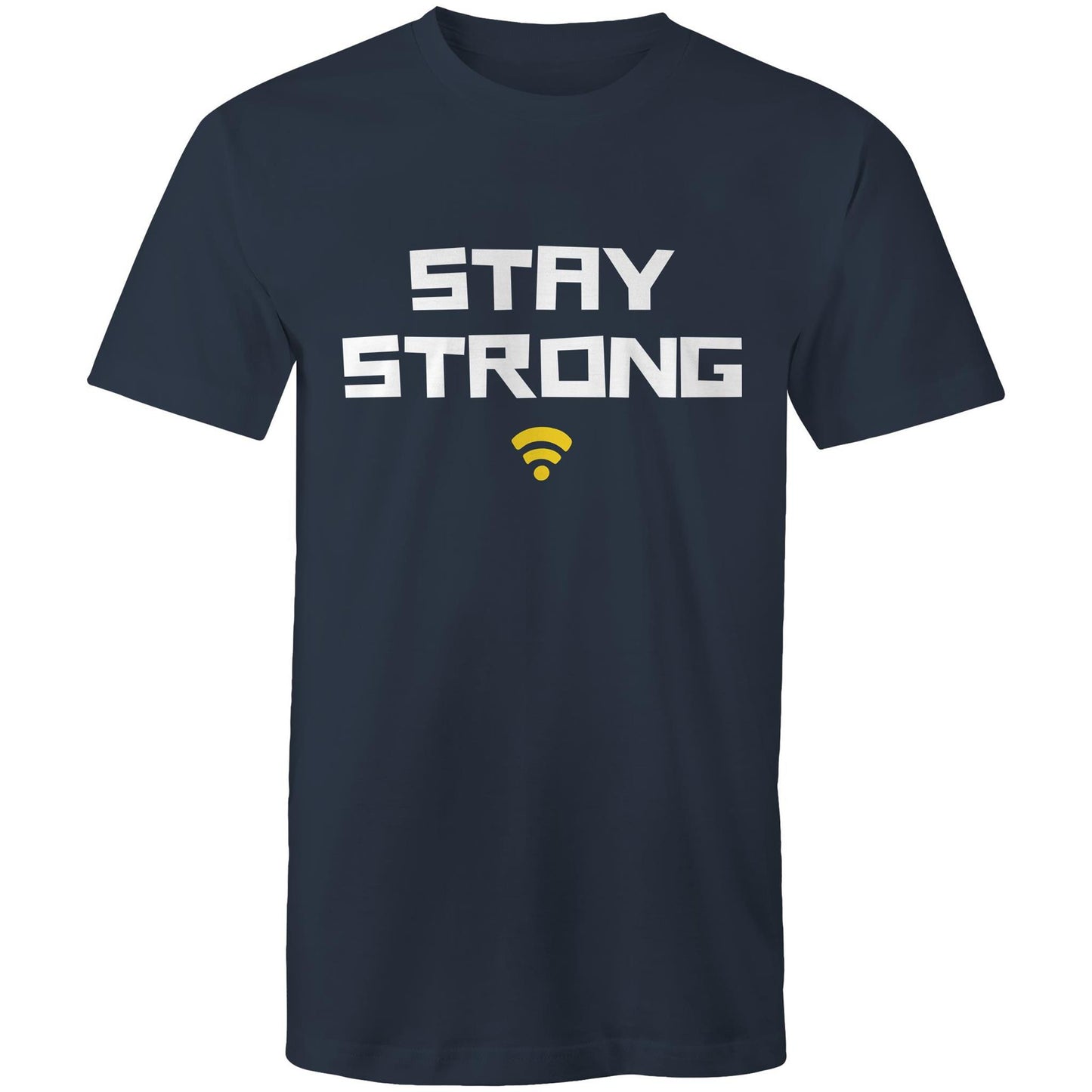 Stay Strong - Mens T-Shirt Navy Mens T-shirt Motivation Tech