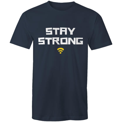 Stay Strong - Mens T-Shirt Navy Mens T-shirt Motivation Tech