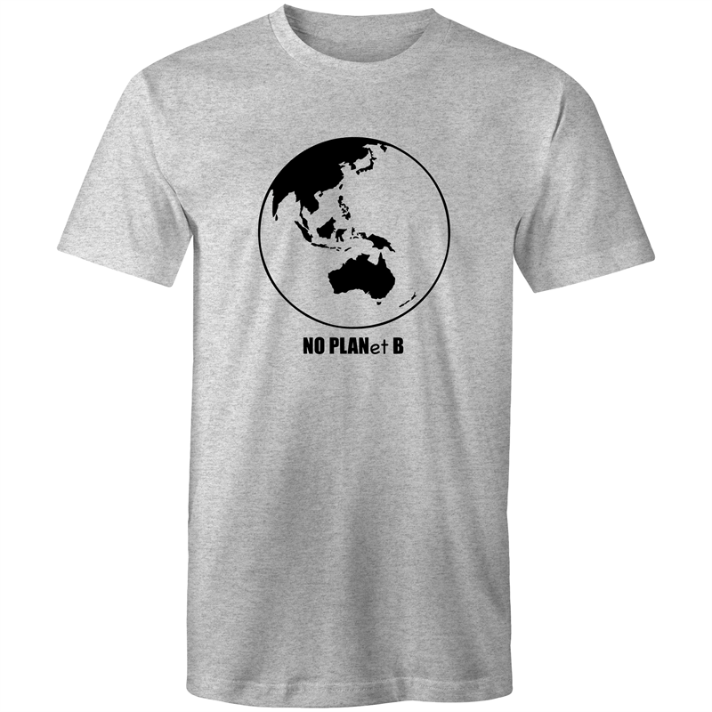 No Planet B - Mens T-Shirt Grey Marle Mens T-shirt Environment Mens
