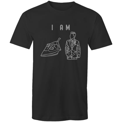I Am Ironing Man - Mens T-Shirt Black Mens T-shirt comic Funny