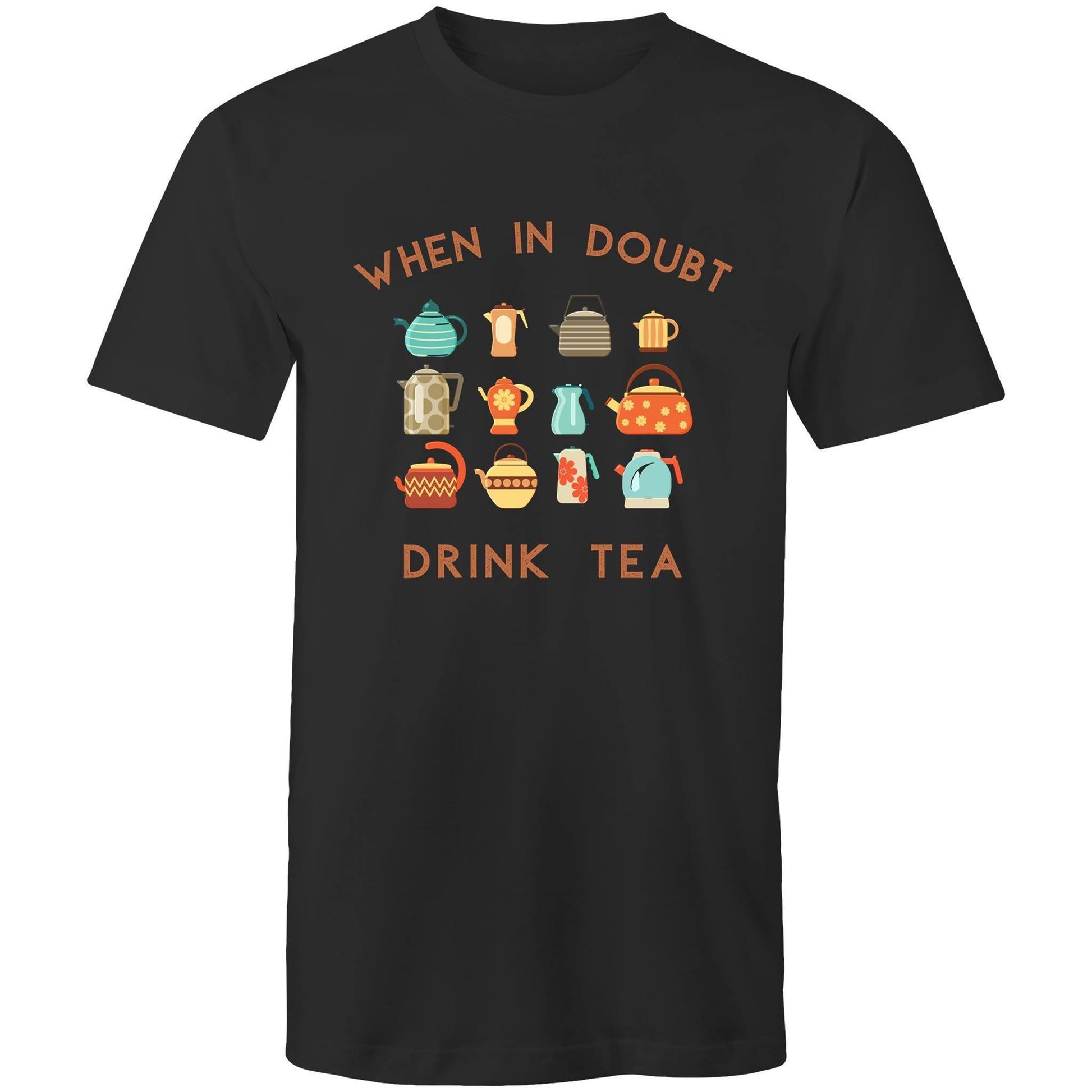 Drink Tea - Mens T-Shirt Black Mens T-shirt Mens Tea