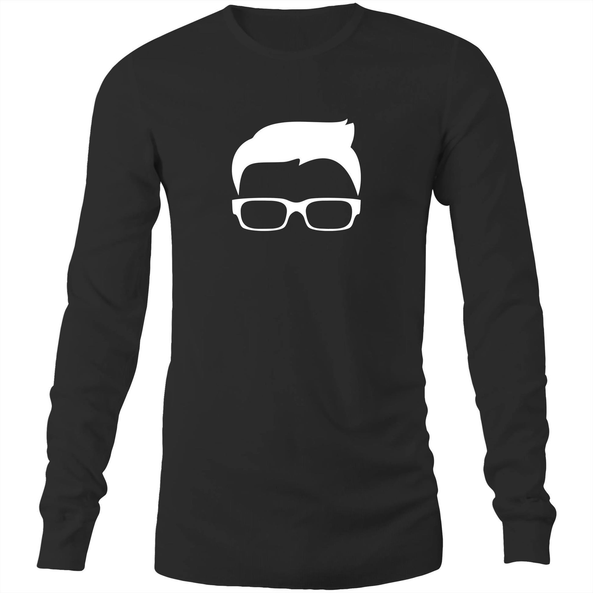 Nerd Boy - Long Sleeve T-Shirt Black Unisex Long Sleeve T-shirt comic Mens Womens