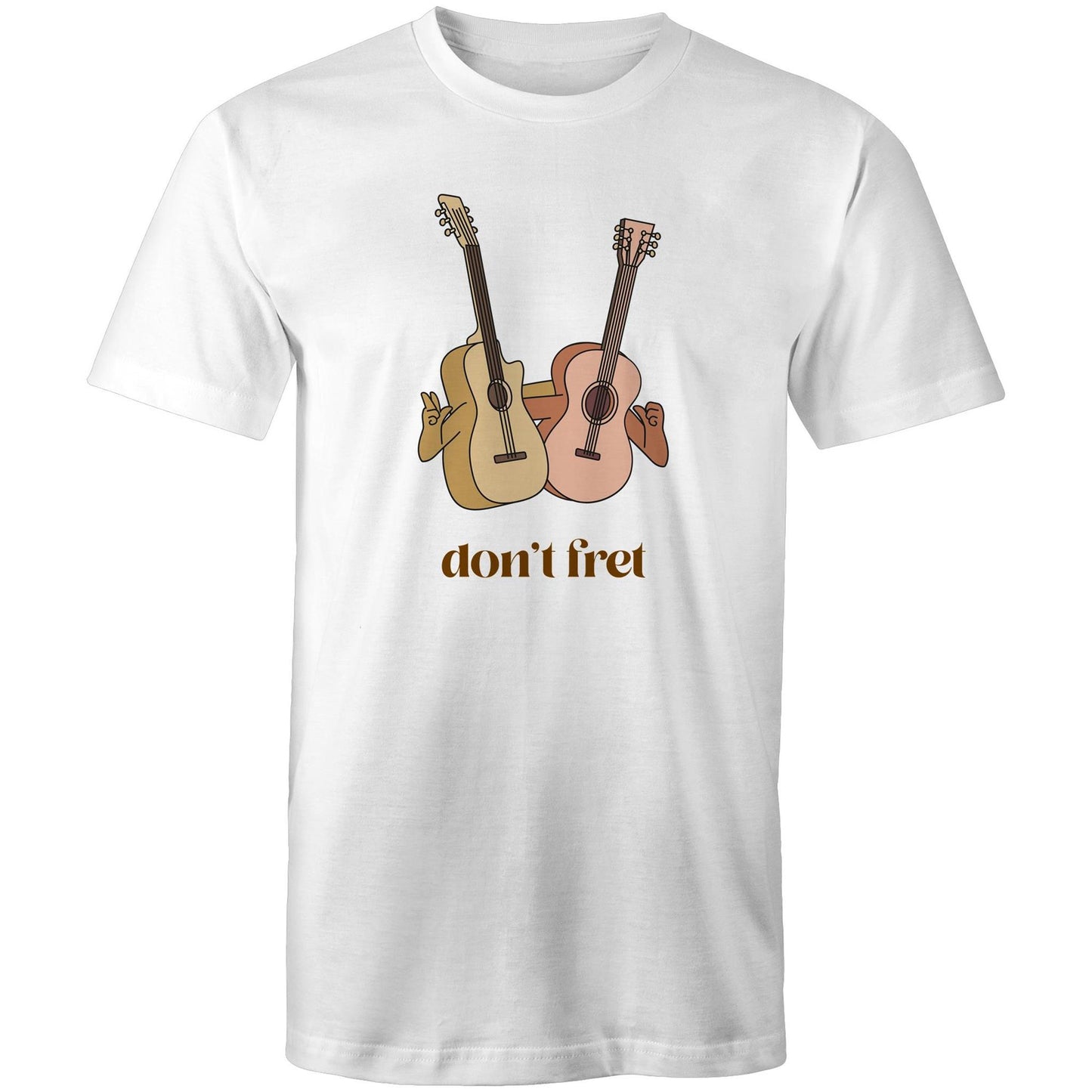 Don't Fret - Mens T-Shirt White Mens T-shirt Music