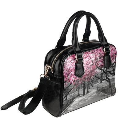 Pink Blossoms - Shoulder Handbag Shoulder Handbag Plants