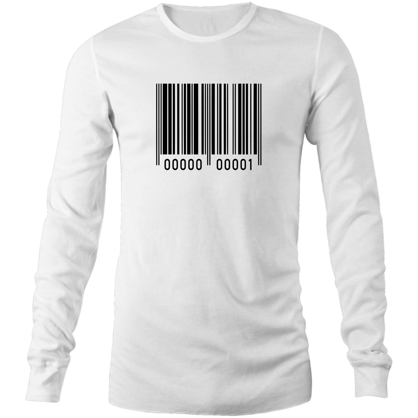 Barcode - Long Sleeve T-Shirt White Unisex Long Sleeve T-shirt Mens Womens