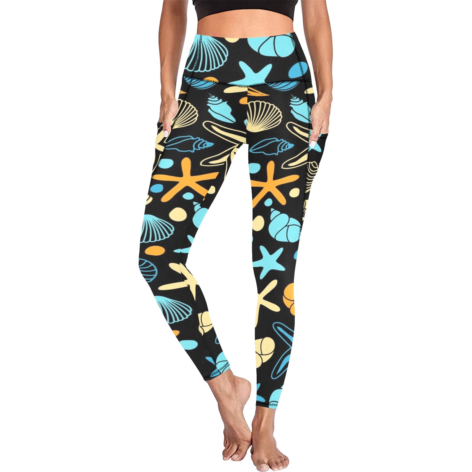 Starfish And Shells - Women's Leggings with Pockets Women's Leggings with Pockets S - 2XL