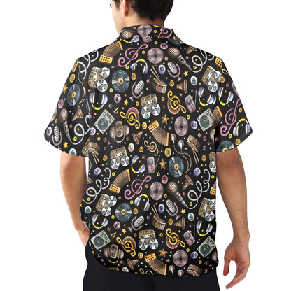 Retro Music Mix - Mens Hawaiian Shirt Mens Hawaiian Shirt