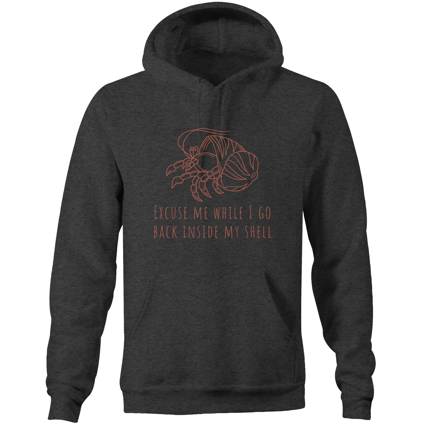Hermit Crab Introvert - Pocket Hoodie Sweatshirt Hoodie animal Funny Mens Womens