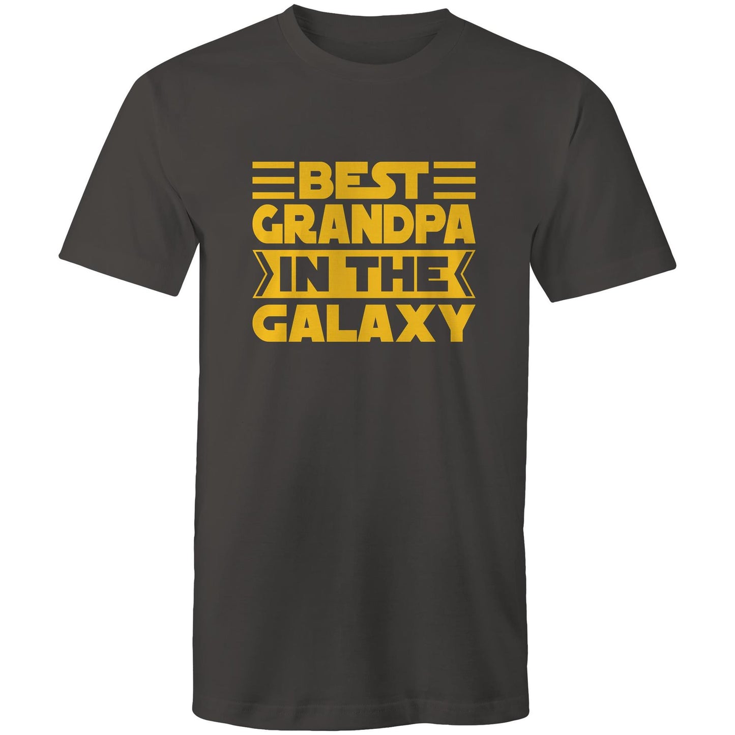 Best Grandpa In The Galaxy - Mens T-Shirt Charcoal Mens T-shirt Dad