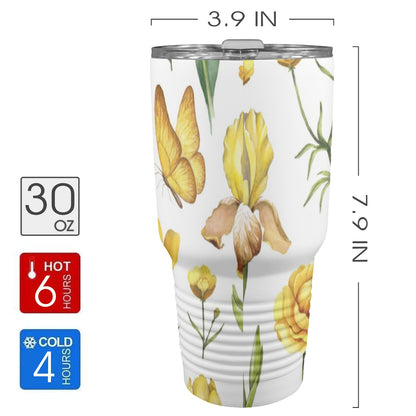 Yellow Flowers - 30oz Insulated Stainless Steel Mobile Tumbler 30oz Insulated Stainless Steel Mobile Tumbler Plants