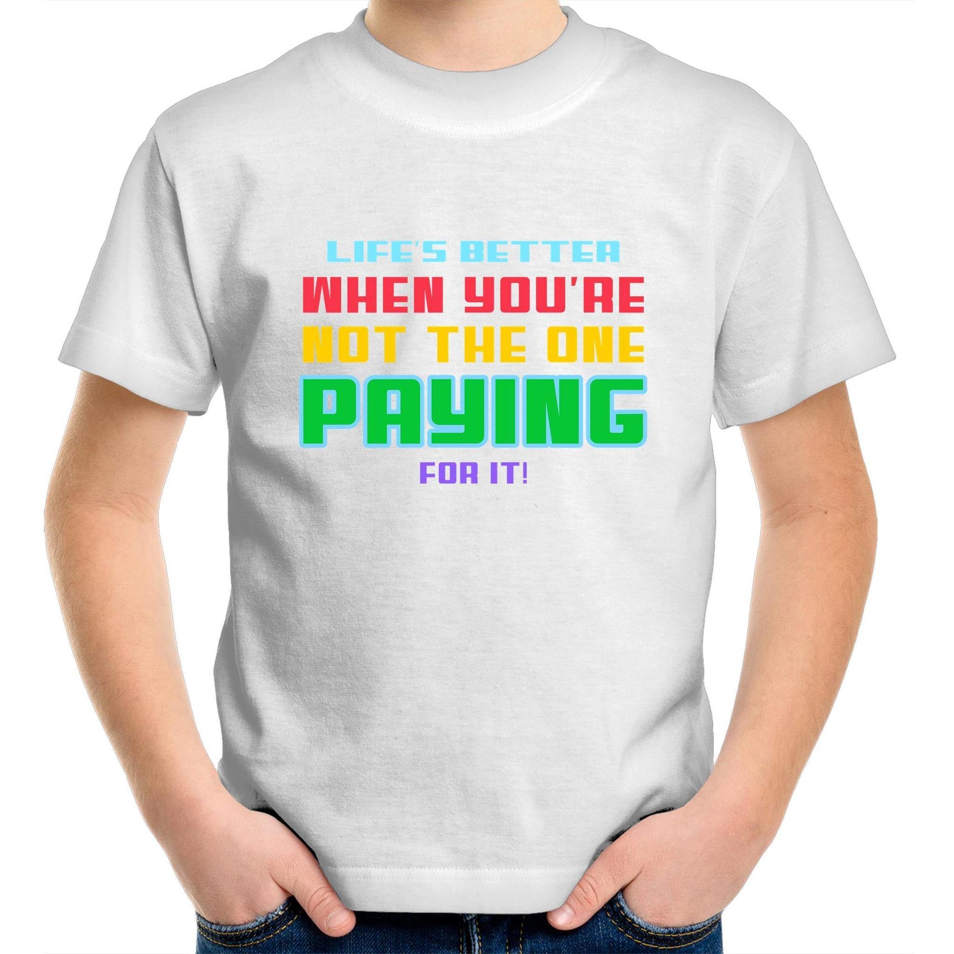 Life's Better - Kids Youth Crew T-Shirt White Kids Youth T-shirt