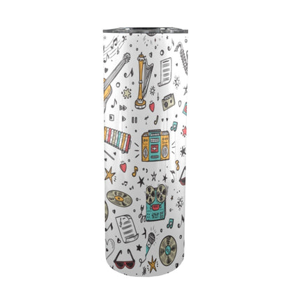 Musical Celebration - 20oz Tall Skinny Tumbler with Lid and Straw 20oz Tall Skinny Tumbler with Lid and Straw Printed Offshore