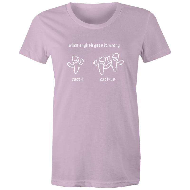Cacti Cactus - Women's T-shirt Lavender Womens T-shirt Funny Plants Womens