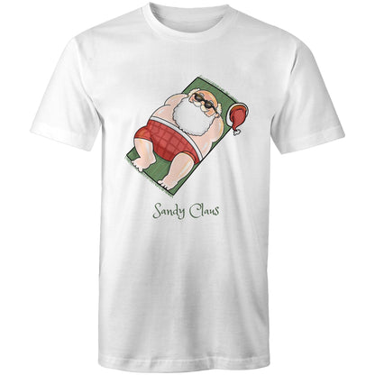 Sandy Claus - Mens T-Shirt White Christmas Mens T-shirt Merry Christmas