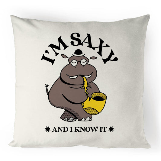 I'm Saxy And I Know It - 100% Linen Cushion Cover Default Title Linen Cushion Cover animal Music