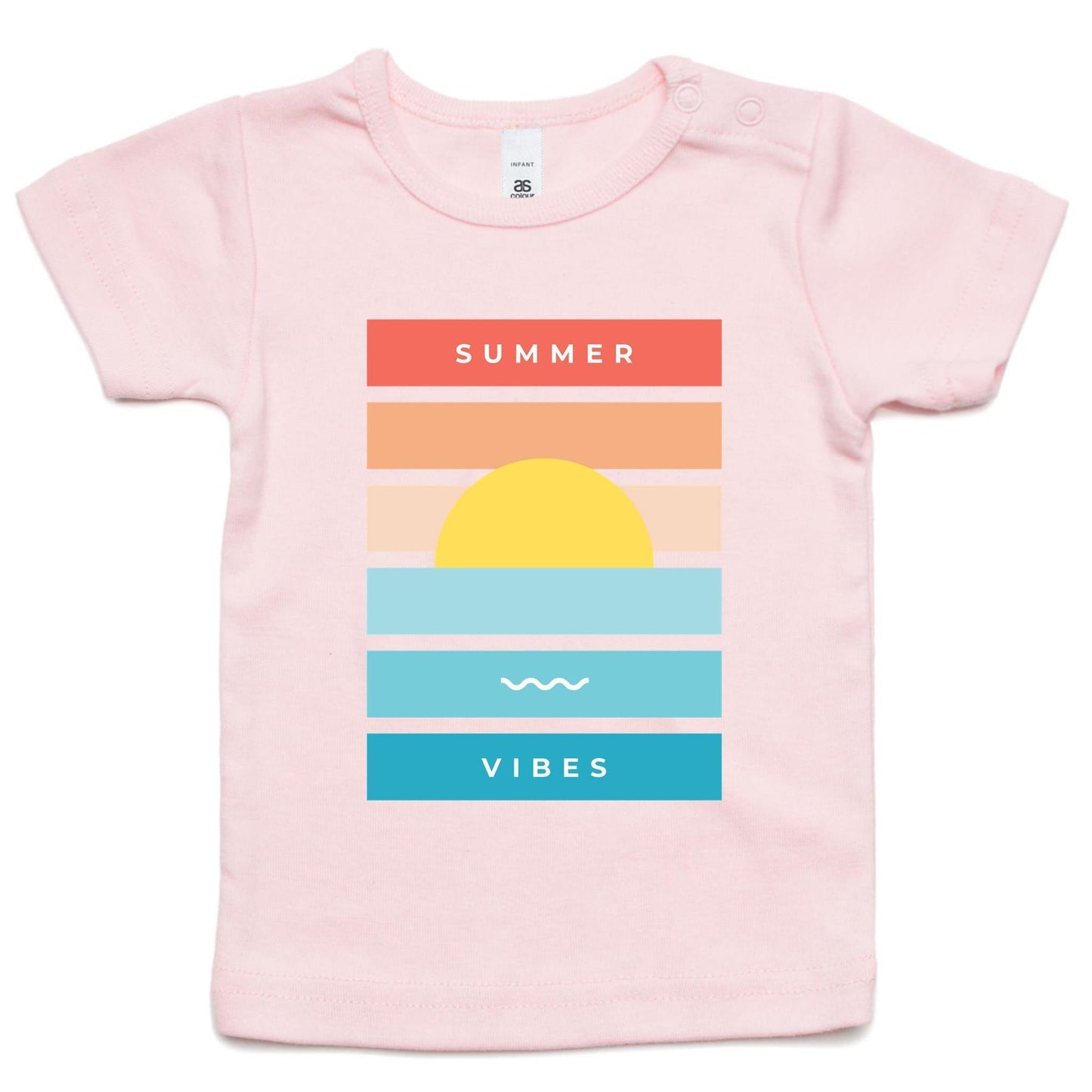 Summer Vibes - Baby T-shirt Pink Baby T-shirt kids Summer