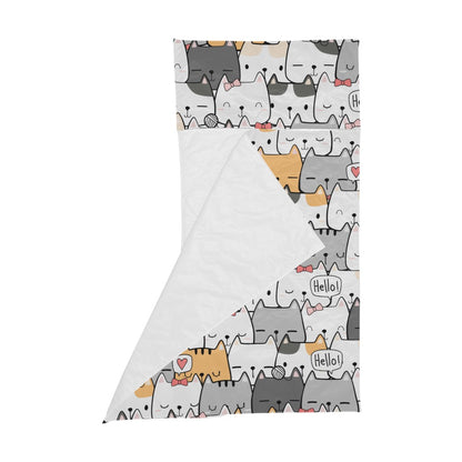 Cat Hello - Kids' Sleeping Bag Kids Sleeping Bag animal