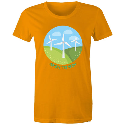 Spin To Win - Womens T-shirt Orange Womens T-shirt Environment Womens