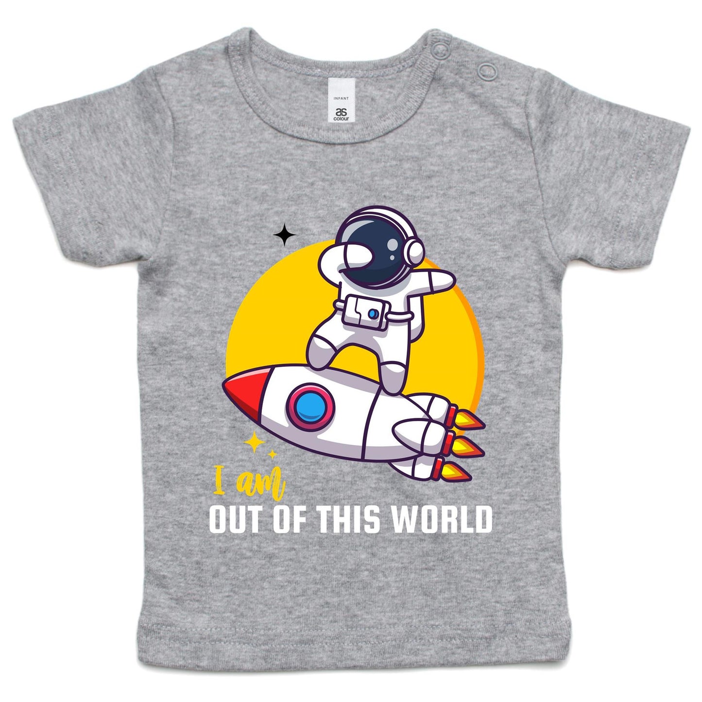 I Am Out Of This World - Baby T-shirt Grey Marle Baby T-shirt Space