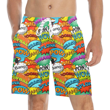 Comic Book 2 - Men's Mid-Length Beach Shorts Men's Mid-Length Beach Shorts comic