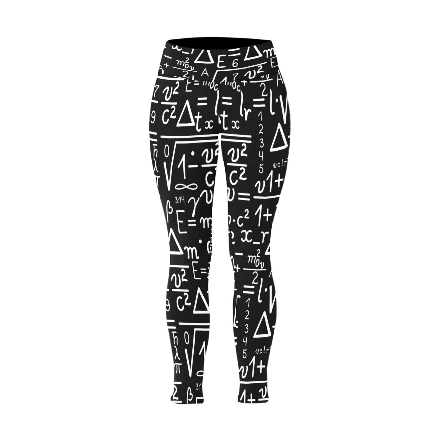 Mathematics - Women's Plus Size High Waist Leggings Women's Plus Size High Waist Leggings Maths Printed Offshore Science