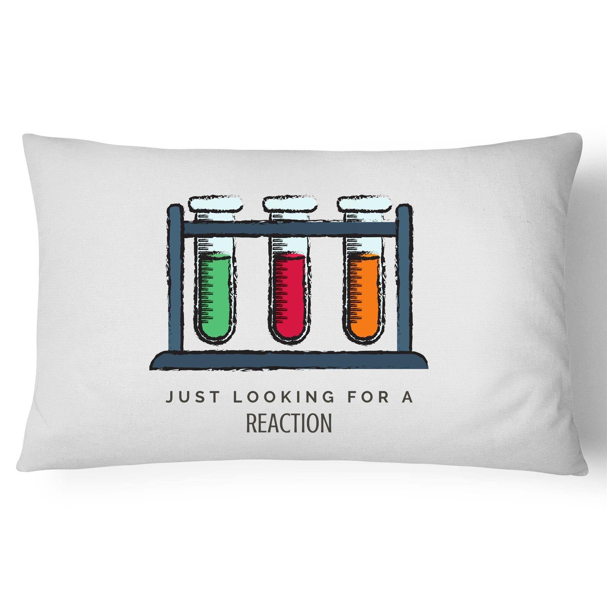 Test Tube, Just Looking For A Reaction - 100% Cotton Pillow Case White One-Size Pillow Case kids Science