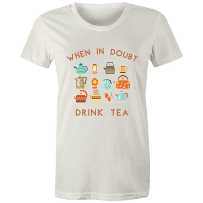 Drink Tea - Womens T-shirt Natural Womens T-shirt Tea Womens